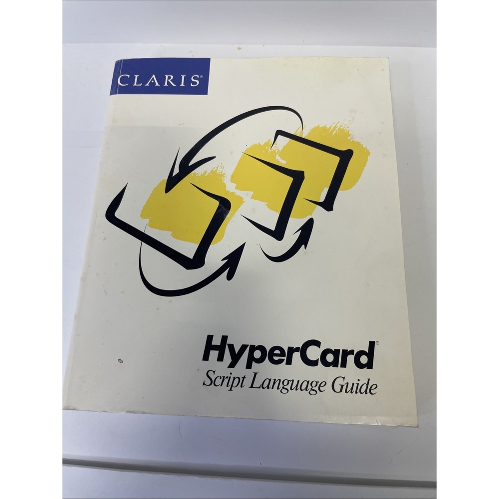 Apple HyperCard Script Language Guide Vintage Mac Programming Book 1989